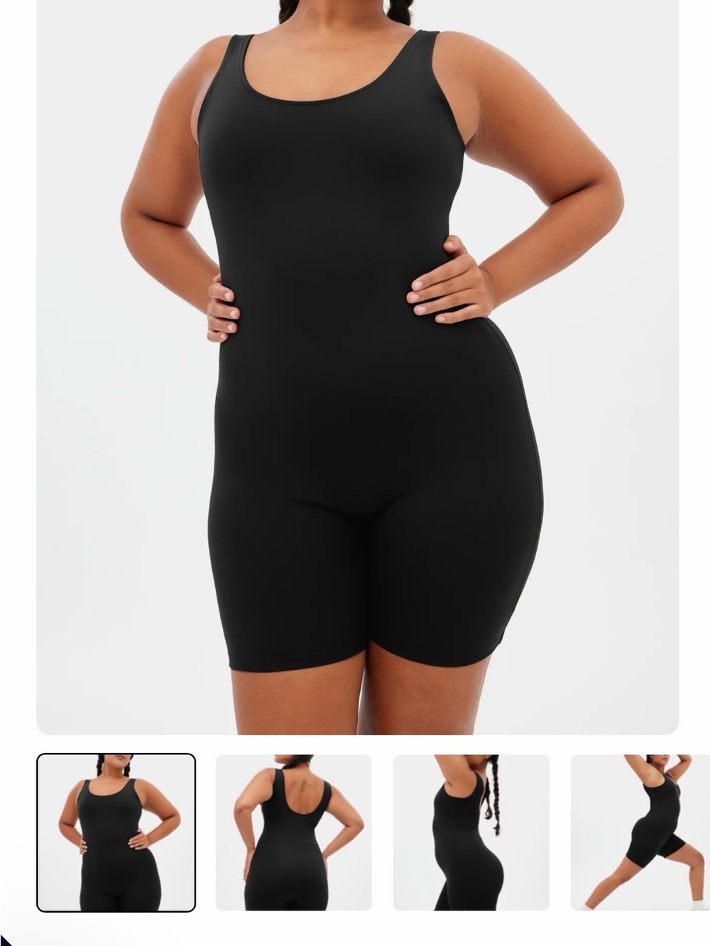 Girlfriend Collective Black Bike Unitard